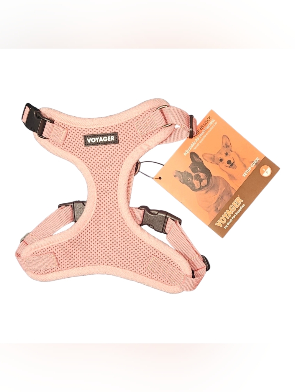 Voyager Pink Mesh Comfort Dog Harness